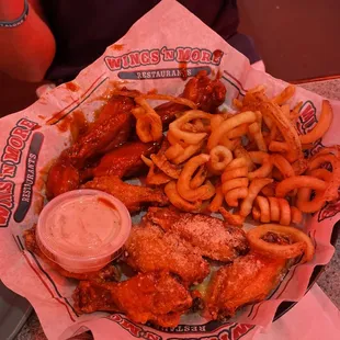 Buffalo Wings and fries