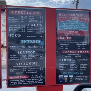 Drive Thru Menu as of 7/13/21