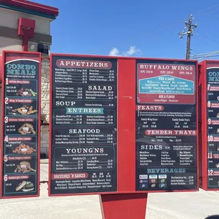 Drive thru menu as of 9/23/23