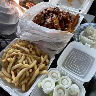 50 piece with fries and celery