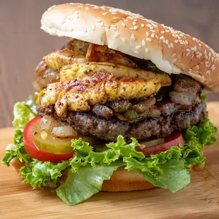 Grilled chicken burger