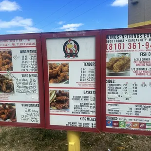 Drive thru menu