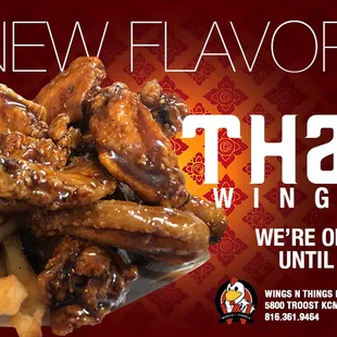 Come try the best Thai flavored wings in the city