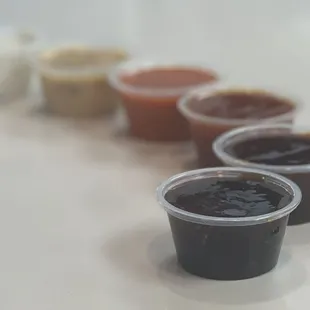 Delicious sauces to go with everything. Get your wings or shrimps tossed in some of the best tasting sauces around.