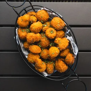 Battered crispy mushrooms