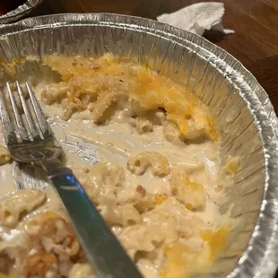 I mixed the fries into the Mac and cheese to add flavor.