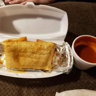 a plate of food on a table