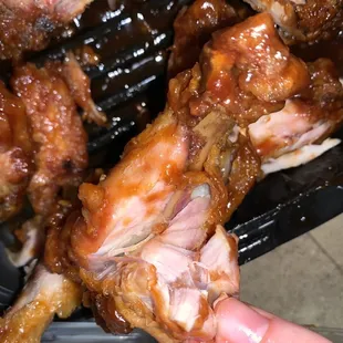 Undercooked wings.