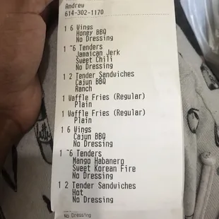 The total list of things we ordered since my 10 month old ruined my pictures of all the other food lol!