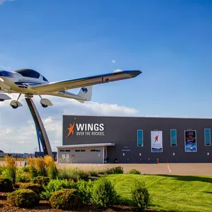The front of the Wings Over the Rockies Exploration of Flight hangar.