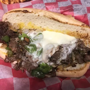 a close up of a sandwich