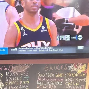 We had time to watch part of a game