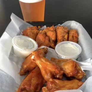 Wings on patio