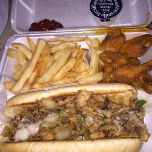 Philly and wings combo