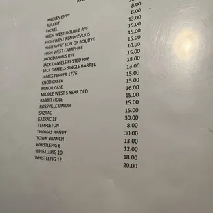 Scotch Menu