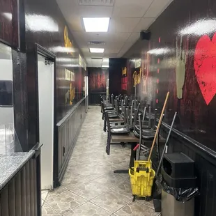 Inside dining very limited not good for groups.