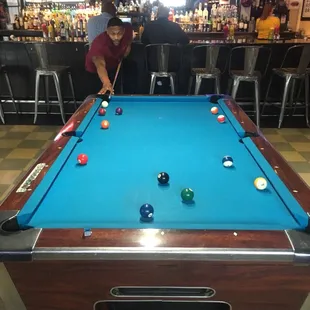 a pool table
