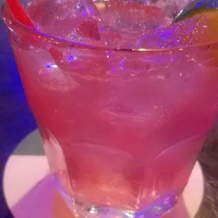 Strawberry Vodka with lemonade and Sprite...very tasty and not too sweet.