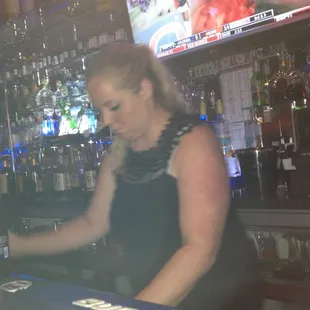 Aka the blonde bombshell.