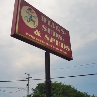 a sign for a restaurant