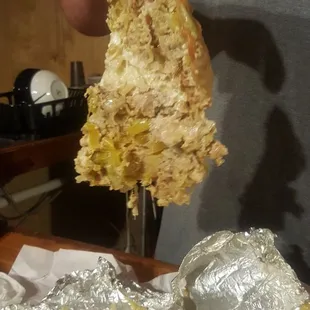 That's the soggy bread of the chicken cheese steak.