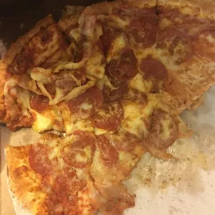 OTHER HALF WAS JUST DOUGH.. CHK food before you let them leave