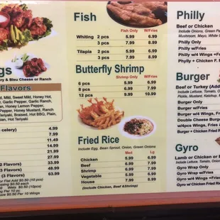 Updated menu