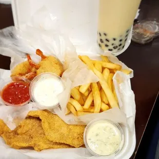 food, seafood, fish and chips, fish