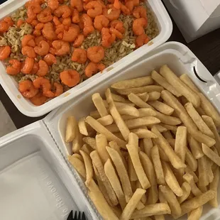 Fried rice &amp; fries