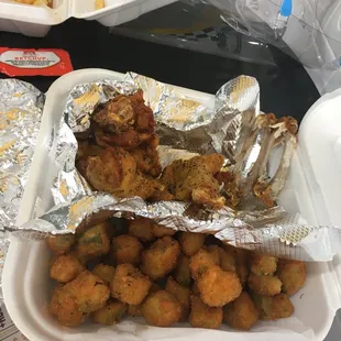 Spicy lemon pepper/ okra