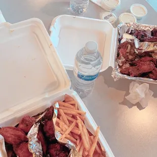 Wings and fries