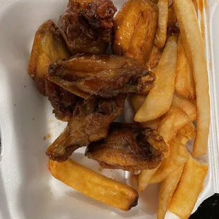 Chicken 1. 6 Wings, Fries and Drink