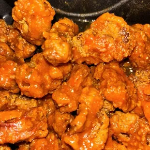Fried GIZZARDS with buffalo sauce