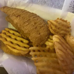 a basket of fried food