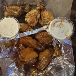 Lemon pepper and sweet n spicy wings