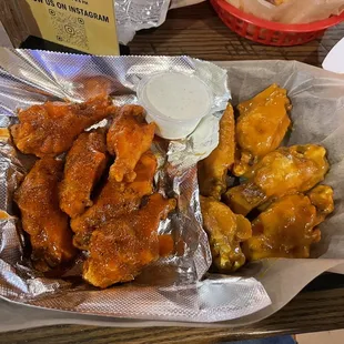Bone in chicken wings