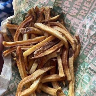 Unseasoned fries