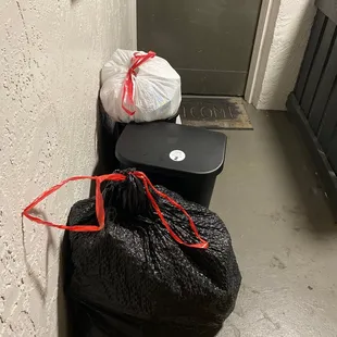 ^^ this is the trash that I took out with the WHOLE SANDWICH (minus one bite for taste test)