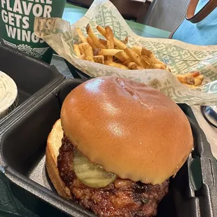 Chicken sandwich combo $8