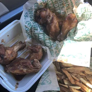 Louisiana rub &amp; Hawaiian wit fries