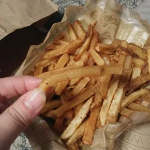Absolutly horrible fries because they were soaked in oil and im sure fried more then once
