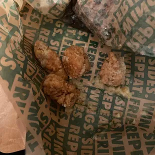 a close up of a bag of food