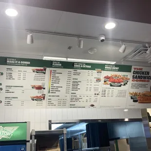 Menu board