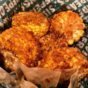 a close up of a basket of food