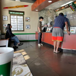 The counter where you order