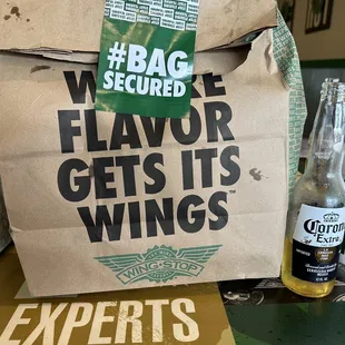 Prepared bag and they sell beer