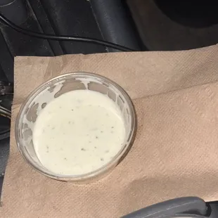 Opened untouched ranch, filled halfway :,(