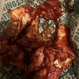 Buffalo bbq wings where is the sauce ? These guys suck any bar wings would be better . Go to Kiki's or Buffalo Wild Wings