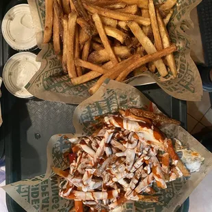 Buffalo Ranch fries and regular fries