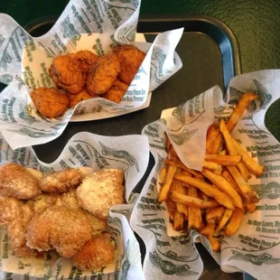 Luisianna rub and garlic parmesan